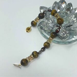 Bella Dolce Bracelet in brown and gold, cats-eye, Swarovski, beads. 8 1/2”. NWOT